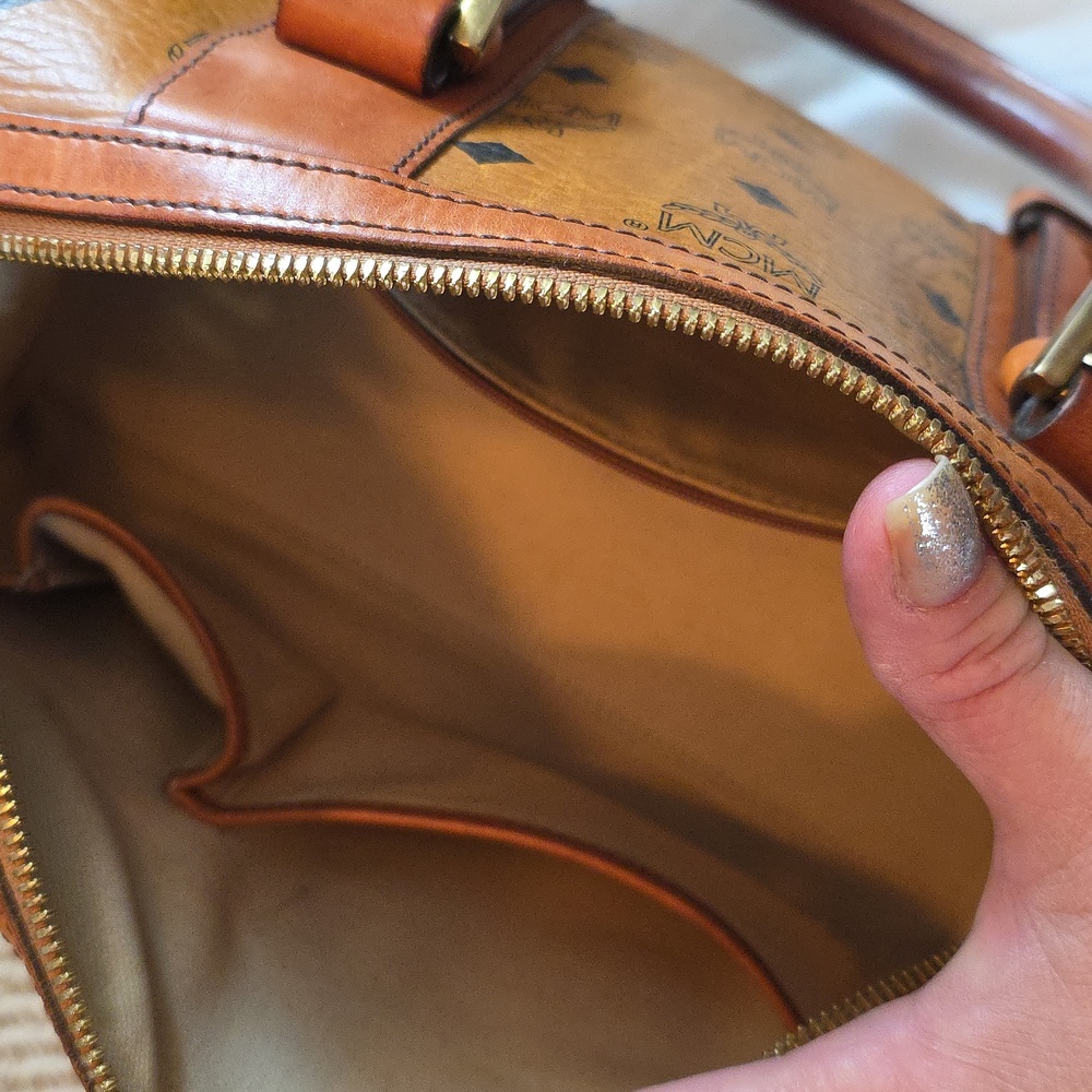MCM Cognac Visetos Satchel - Picture 10 of 12